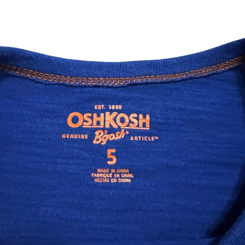 OshKosh B'gosh 5Y Blue & Orange Basketball Tee Shirt